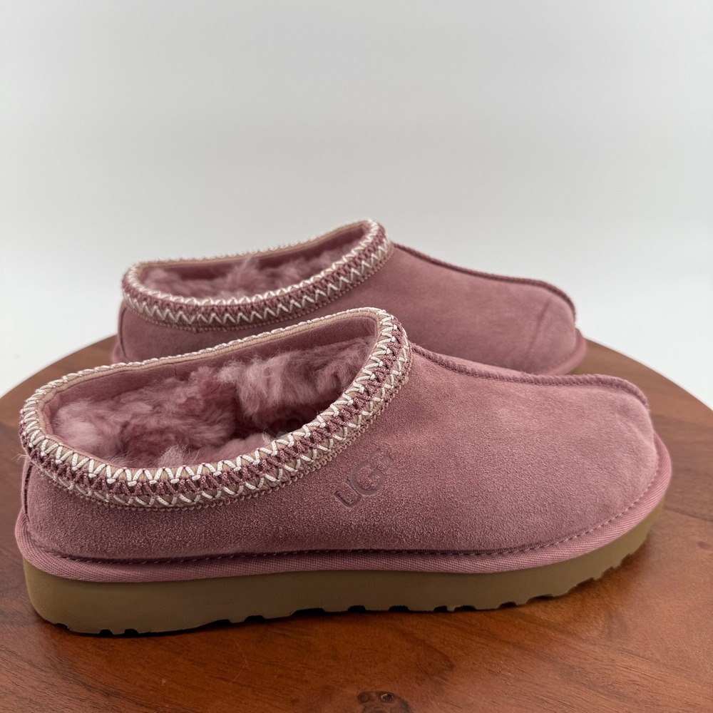 UGG Tasman II Slipper Pink Suede Sheepskin Mules Scuff 1174470 Women 10